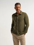 Pelle P Dock Shirt Herren – Lässiges Langarmhemd aus Seersucker-Jersey