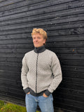 ED Cardigan Zip – Dänische Seemannsstrickjacke aus 100 % Wolle