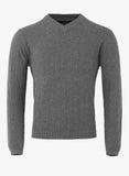 Pelle P Tiller Herringbone V-Neck Herrenpullover – Bio-Baumwolle & Kaschmir