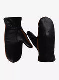 Pelle P W Leather Mitten – Damen Lederfäustlinge aus gewachstem Schafnappaleder