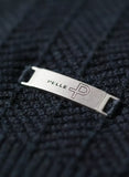 Pelle P W Tiller Herringbone V-Neck Damenpullover – Bio-Baumwolle & Kaschmir