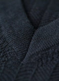 Pelle P W Tiller Herringbone V-Neck Damenpullover – Bio-Baumwolle & Kaschmir