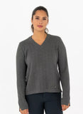 Pelle P W Tiller Herringbone V-Neck Damenpullover – Bio-Baumwolle & Kaschmir