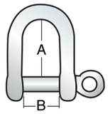 Geschmiedeter D-Schäkel, 12 mm