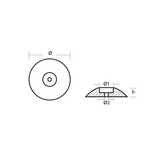Tecnoseal Scheibenanode, D=90mm, M8