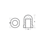 Tecnoseal Propellerhutanode (für Wellen, 40mm)