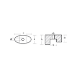 Anodenplatte für Vetus KGF23A/50/80